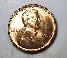1955 P Lincoln Wheat Cent Choice Bu 1c Brilliant Uncirculated Obw Superb Detail
