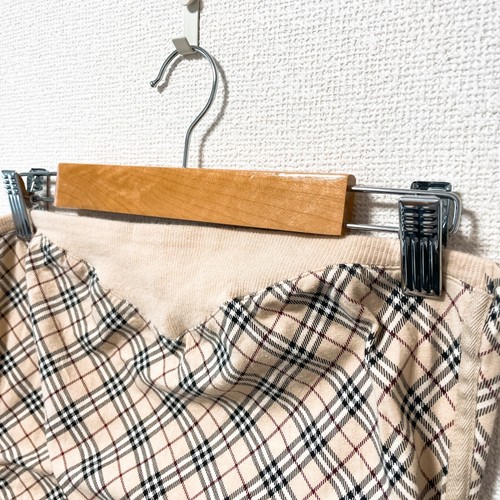 Top tubo icónico BURBERRY BLUE LABEL talla 38 (S/XS) beige a cuadros Nova algodón Japón - Imagen 4 de 13