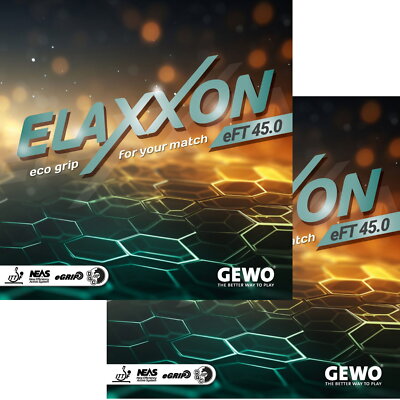 Gewo Elaxxon eFT 45.0 / DOPPELPACK / Tischtennisbelag / NEU /zum Sonderpreis
