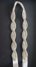 Pearl Rhinestone Bridal Sash