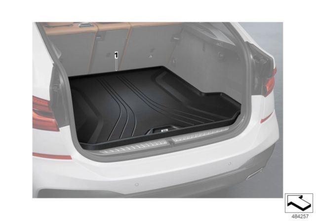 5 Series G31 BMW Rubber Trunk Boot Mat Fitted Luggage Compartment Liner 2414225