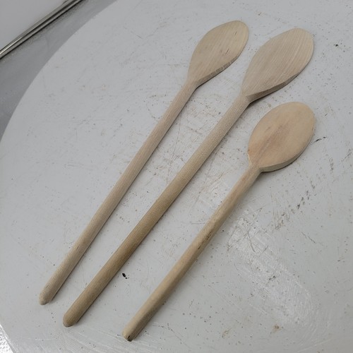 Französische Buchenholz Löffel 13" hoch Holz zum Mischen Kochen Menge 3 - Bild 3 von 10