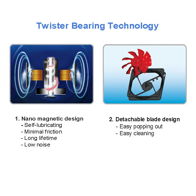ENERMAX UCAPV14A-BL 14cm Blue LEDs Twister Bearing Apollish Vegas PC Cooling Fan - Image 3 of 4