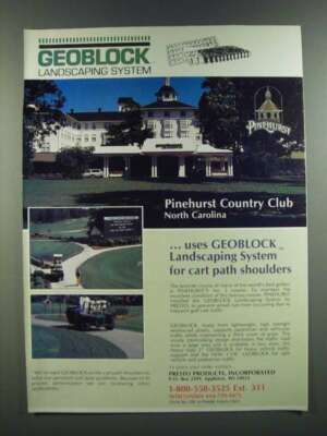 1986 Presto Products Geoblock Landscaping System Ad - Pinehurst Country Club