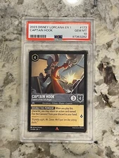 Disney Lorcana First Chapter Captain Hook #173 Captain of the Jolly Roger PSA 10