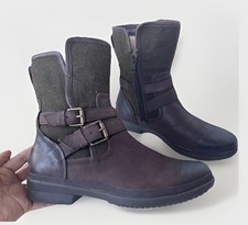 UGG Simmens waterproof Sherpa lined biker moto style boots shoes size 7