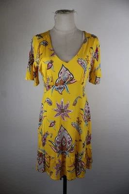 Desigual Kleid Damen L Vintage Casual Kurzarm Viskose V-Ausschnitt Vario - Bild 1 von 4