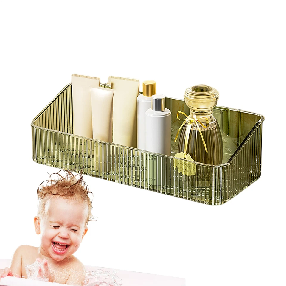 Estante de Baño Pared Impermeable Fácil Acceso Baño Organizador Montado en Pared Foto 4 de 4