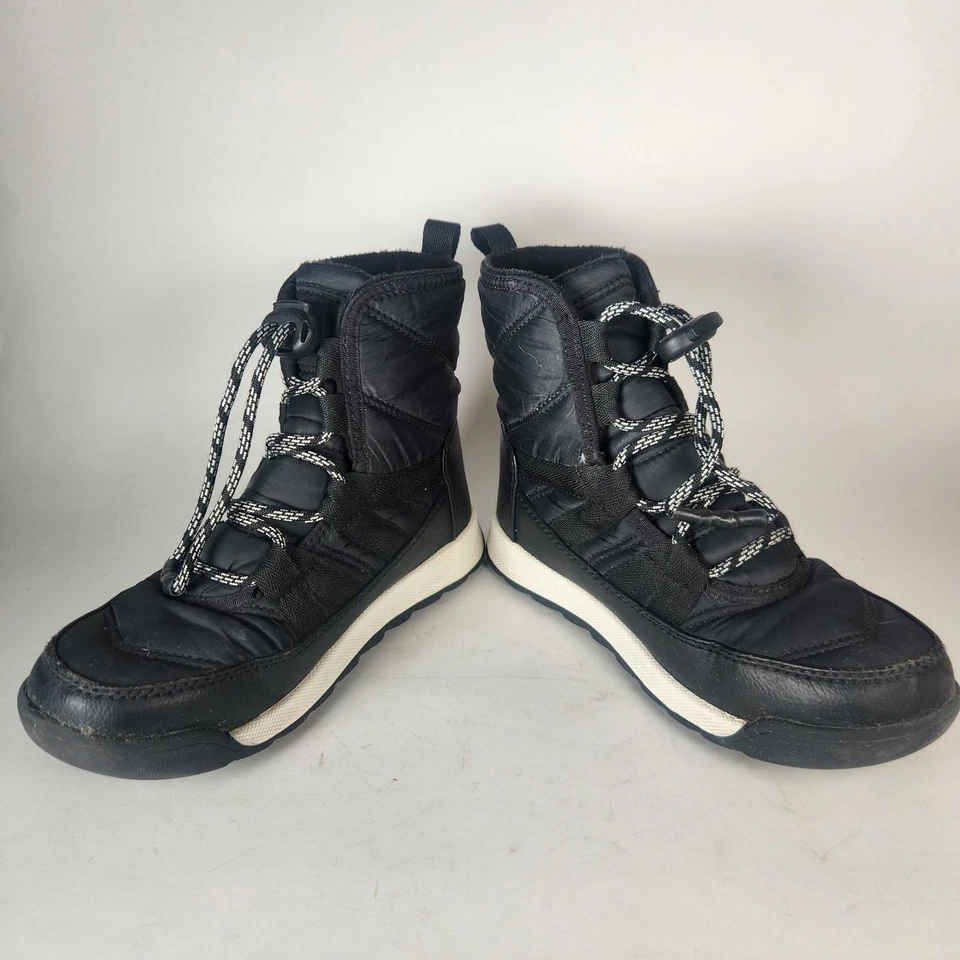 Bota SOREL Kids Whitney II Talla 1 EU 32 Negra Impermeable Imitación Piel Invierno Nieve Foto 4 de 4