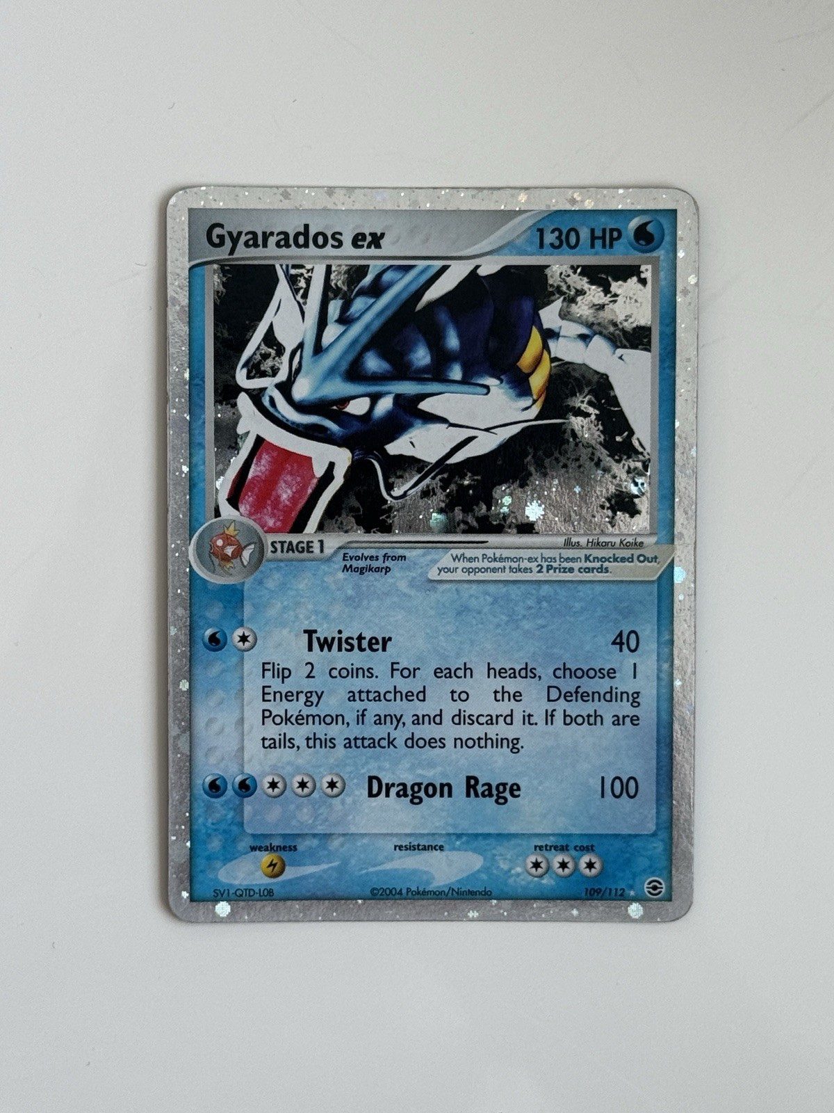 Pokemon TCG Gyarados ex 109/112 Fire Red & Leaf Green Holo Silver Border
