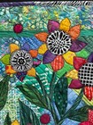 Handcrafted Mini Wall Art Quilt.  Batik Wild  Summer Garden #2  Eyecandyfabrics — photo 5