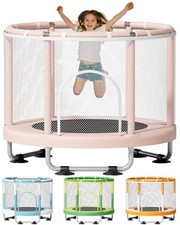 55" Trampoline for with Enclosure, 440lbs Capacity Indoor  Outdoor Trampolin...