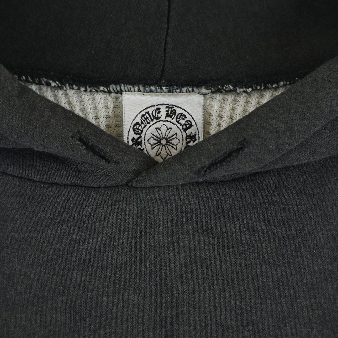 CHROME HEARTS OLD HORSESHOE HOODIE Print Lined Thermal Sweat Pullover Black Used thumbnail 3