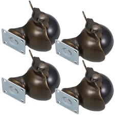  4 Pcs Caster Wheels with Brakes Casters for Wood Furniture Castor