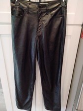 Faux Leather Pants Size 6 High Rise OG loose Old Navy Worn Once