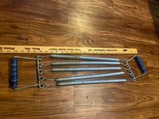 VINTAGE Spring Steel Chest Expander Wooden Handles Exercise Fitness Equipment