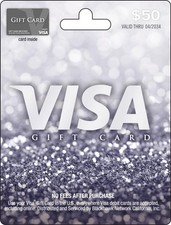 Carta regalo Visa $50 (più $4,95 tassa di acquisto) 