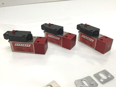 Lot of 3 Dynamco D123201 Electric Solenoid Pneumatic Air Valve 3-Way 24VDC 2.5W