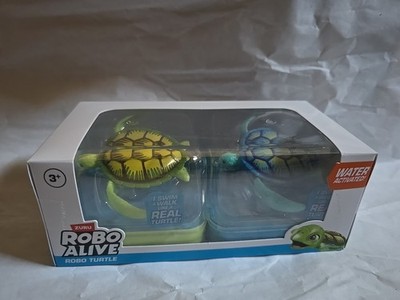 New Zuru Robo Green & Blue Sea Turtle Set Swim & Walk Water Activated Toy 3+