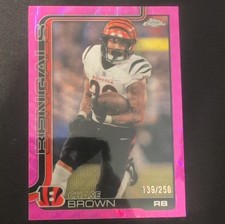 Topps Chrome Pink Chase Brown Cincinnati Bengals NFL Football Card #62/250
