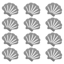 12 Pcs Non Slip Bathtub Stickers Anti Slip Shower Bathroom Floor Gray