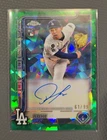 Roki Sasaki 2025 Topps Chrome Update Sapphire RC Green Sapphire SP Auto 61/99!!