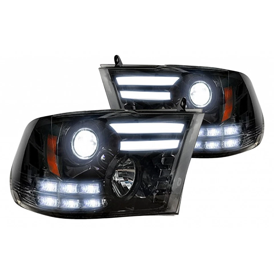 Faros proyectores Recon para Ram 1500 2014 2015 | con alta potencia | LED | Halo Foto 3 de 4
