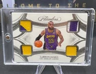 2024-25 Panini Flawless #QP-LBJ LeBron James Game-Used Quad Patches /25 SP