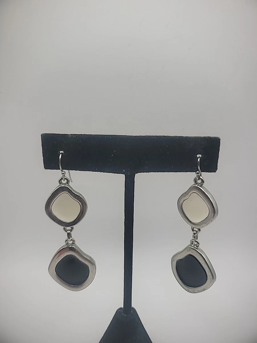 La Sopha Slver Tone And Rdescent Blue Enamel Pendant Wth Matchng