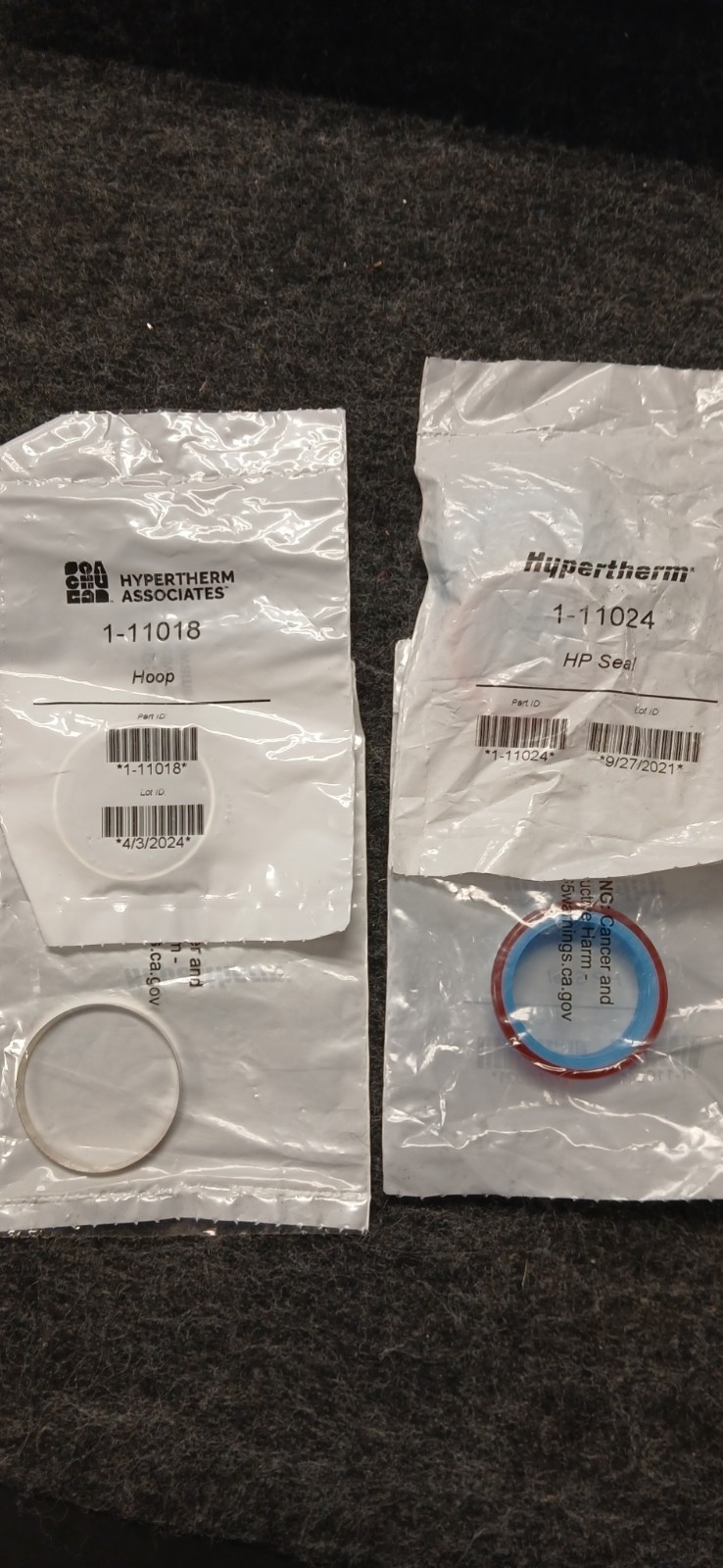 Hypertherm 11024 High pressure seal with hoops 11018