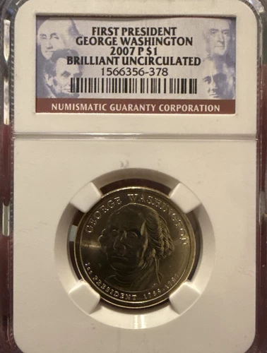 2007-P George Washington $1 Presidential NGC Brilliant Unc