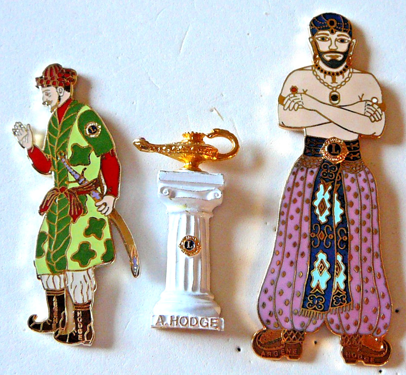 Lions Club Pins - ALADDIN, the MAGIC LAMP and THE GENIE