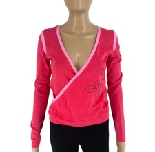 Kookai Femme Pull Rose Col V 100% Coton Taille 1 / S