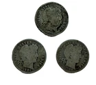 A Lot of 3 silver Barber dimes 1899, 1901, and 1914 Good Condition set