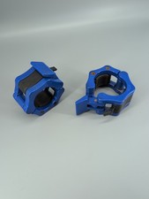 Barbell Clamps 2 inch, Heavy Duty Exercise Quick Release Pair.  BLUE 