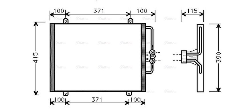 AVA Aircon Condenser RT5201 for RENAULT MEGANE (1996) 2.0  etc