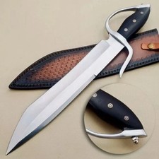 Custom Handmade D Guard Bowie Knife Hunting Survival Knife W/Sheath