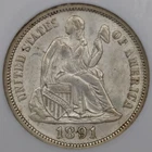 1891 10c Seated Liberty Dime - NGC MS 62