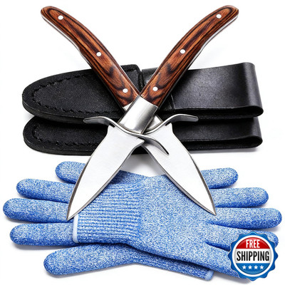 Miloll Oyster Knife Shucker Kit Professional Oyster Shucking Knife Set 2