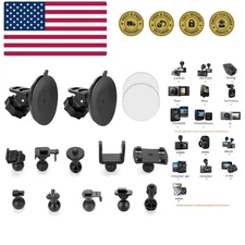 Universal Dash Cam Suction Mount with Adhesive for Optimal Recording Angles