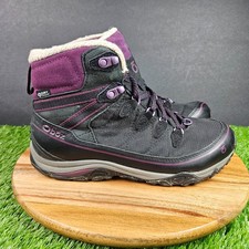 Oboz Juniper Mid B-Dry Waterproof Insulated Hiking Boots Black Purple Womens 9