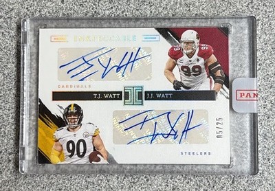 JJ Watt TJ Watt 2022 Panini Impeccable Holo Dual Auto /25 SSP Sealed