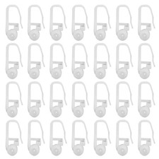 100Pcs Bed Curtain Hooks Plastic Curtain Rollers Sliding Curtain Hooks Universal