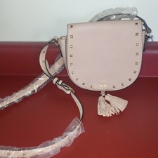 New Victoria's Secret Pink Gold Studded Crossbody Bag Purse Tassel NWT