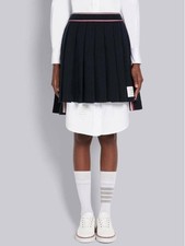 Thom Browne University Stripe Pleated Mini Skirt 133045410