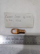 COPPER LUGS 2/0 WIRE 1/2 DIA '5/LOT'