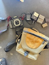 Canon EOS Digital Rebel XT DSLR Camera Bundle Batteries, Chargers, Bag   No Lens