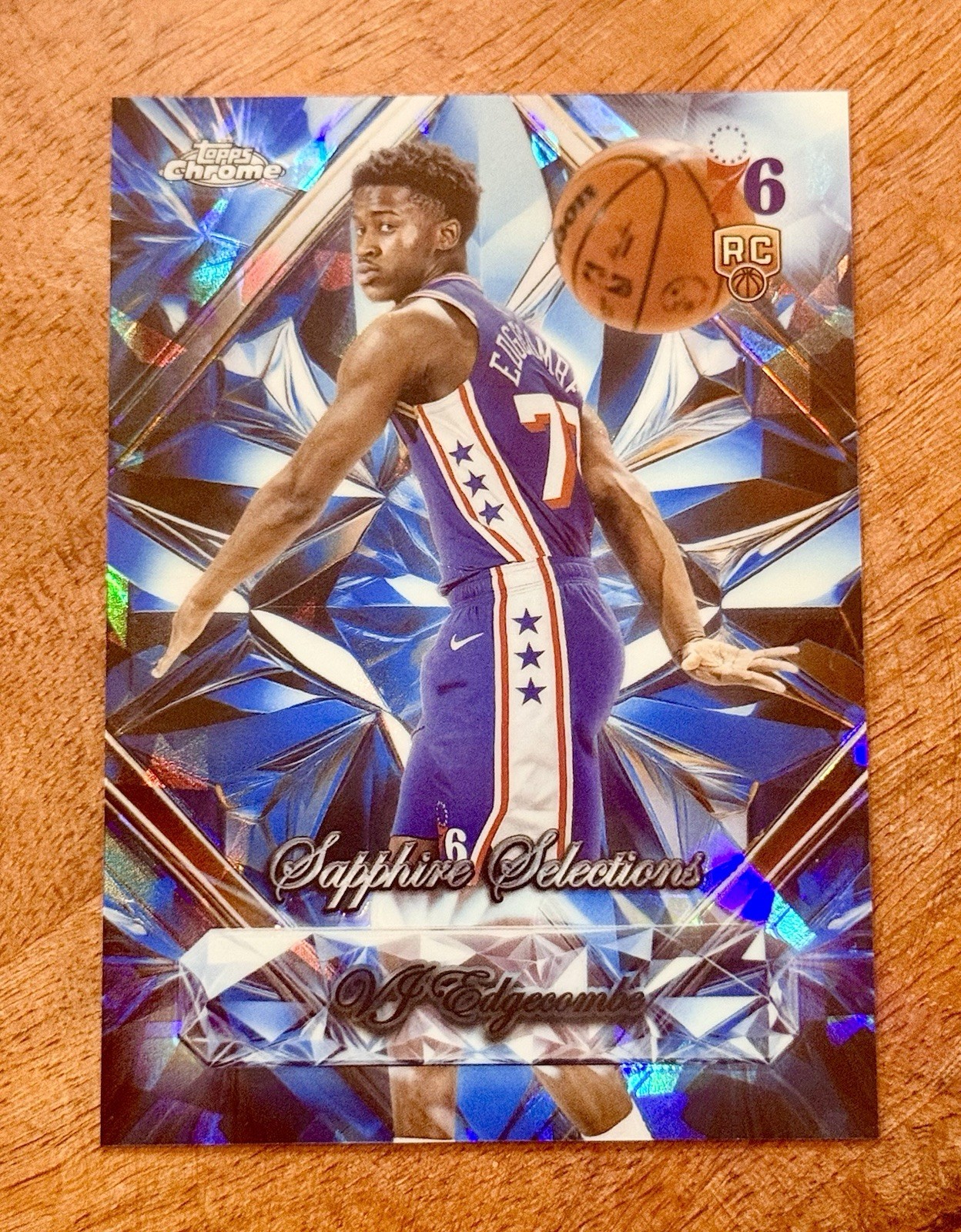 RC 2025 Topps Chrome Sapphire NBA - Sapphire Selections Vj Edgecombe Rookie SP