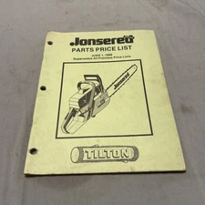JONSERED 1988 PARTS PRICE LIST PRO-LINE TILTON