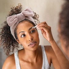 6 Pack Spa Makeup and Facial Microfiber Bow Headbands - Fluffy Hair Bands for...